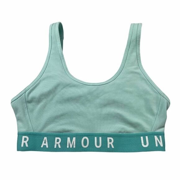 Under Armour fitted Mid Impact Sports Bra Blue - Picture 1 of 3